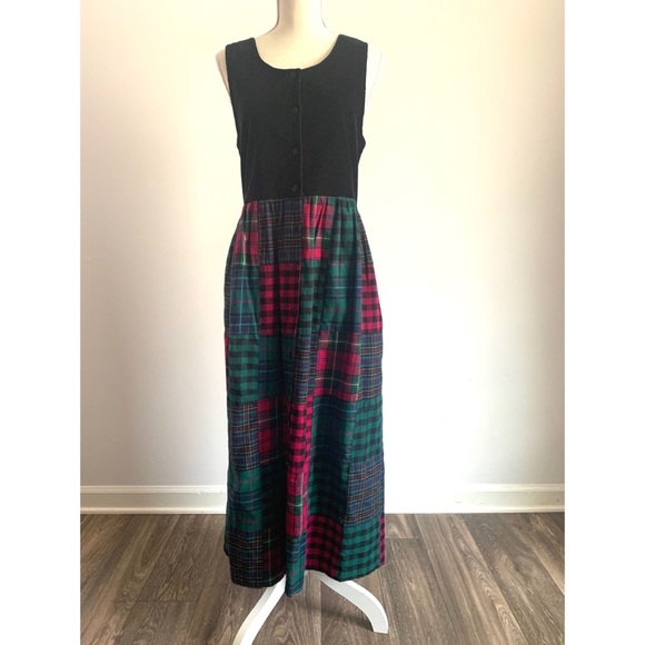 Susan Bristol Dresses & Skirts - Susan Bristol Vintage plaid flannel cord dress 6